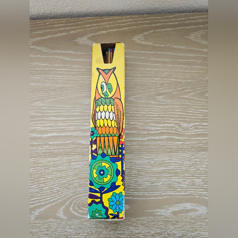Vintage Mod "Winking Owl" Extra-Long Fireplace Matches